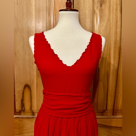 Emporio Armani - Red Silk Dress - made in Italy - EUC - size 8 - Picture 3 of 16